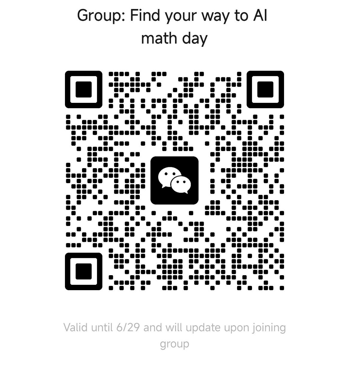 QR code for AI Math Day location